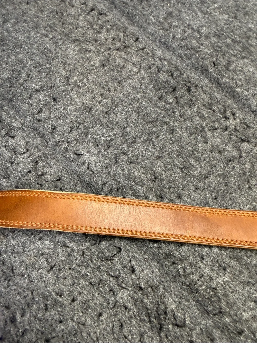 Polo by Ralph Lauren Brown Leather Belt with Brass Buckle